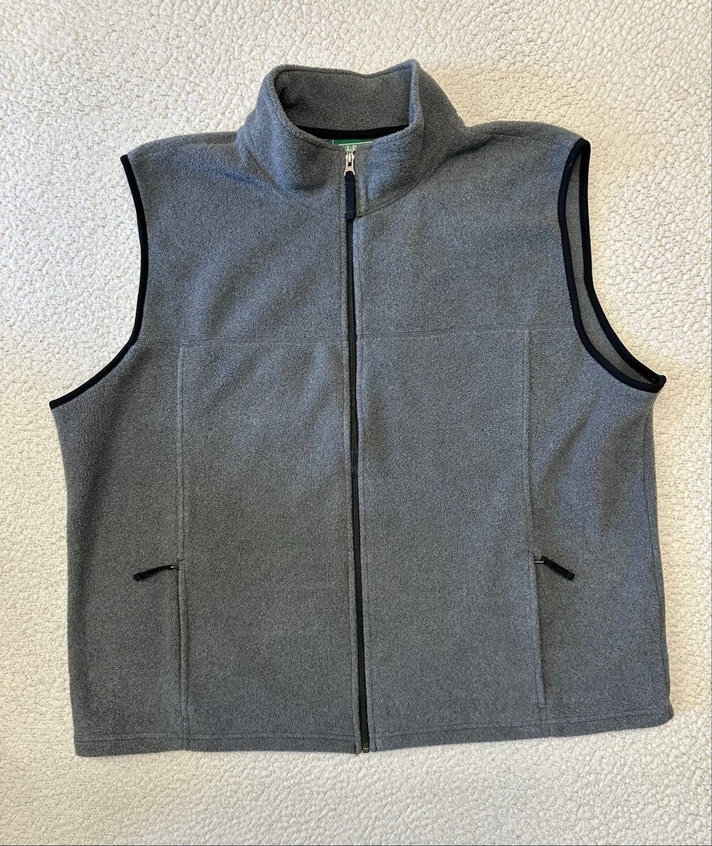LL Bean Mens Fleece Vest Size 2XL